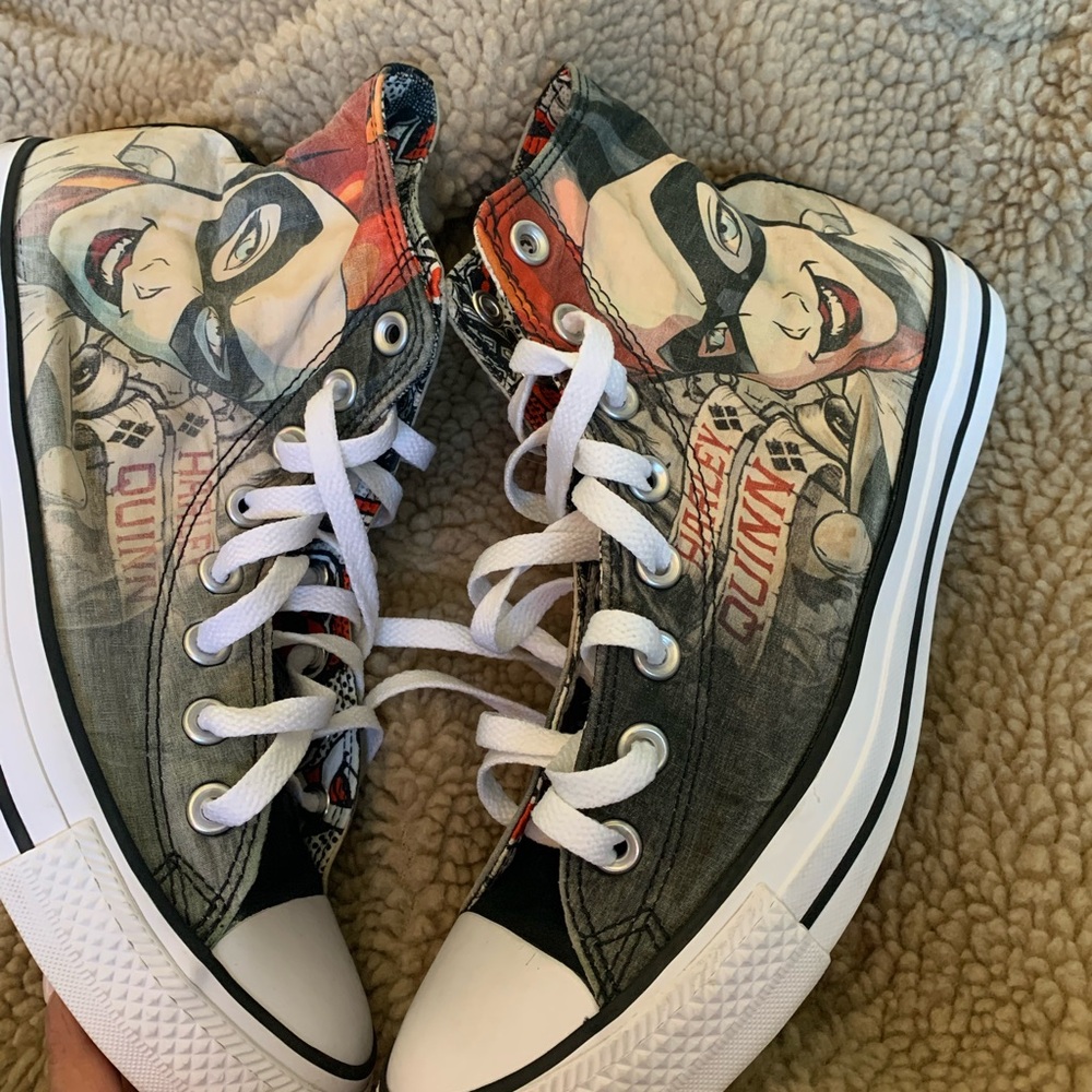 DC Black and White Sneakers High-Top Canvas